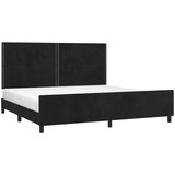 vidaXL Posteljni okvir z vzglavjem črn 200x200 cm žamet | Shoptok.si
