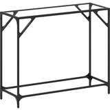Maison Chic konzolna miza - miza ob steni s stekleno površino 98x35x81 cm jeklo, (21786195) Cene