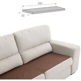 SOFA Vodoodbojna podloga za sedežno garnituro - topper 65 x 200cm rjava | Shoptok.si