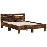  Okvir za krevet s uzglavljem boja hrasta 120x200 cm drveni | shoptok.hr