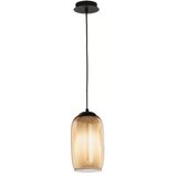  Ondaluce - Luster na kablu BONNIE 1xE27/15W/230V prečnik 15 cm crna/zadimljeno bež | Eponuda.com