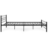ModernHome metalni krevet 140 x 200 cm s letvičastom podnicom, crni | shoptok.hr