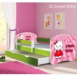  Otroška postelja ACMA z motivom, stranska zelena + predal 140x70 cm 15 Sweet Kitty | Shoptok.si