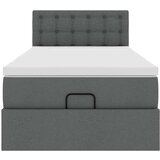  Otomanski okvir kreveta s madraca tamnosivi 100x200cm tkanine | shoptok.hr
