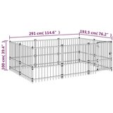  Zunanji pasji boks jeklo 5,63 m², (20799149) | Shoptok.si