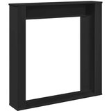 vidaXL Okvir za kamin črna 100x20x100 cm inženirski les | Shoptok.si