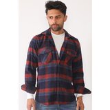 Dewberry G697 MEN'S SHIRT-NAVY-BURGUNDY Cene