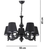 Opviq Fiona luster s lancem, 15x10x13cm, IP20, crni | Eponuda.ba