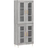 Maison Chic Visoka Komoda - Predalnik siva sonoma 69,5x34x180 cm inženirski les, (21718926) | Shoptok.si
