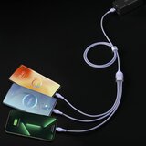 Baseus polnilni kabel USB 3v1 Lightning/ TipC/Mikro 100W PD vijoličen 1,2m, (20470323) | Shoptok.si