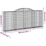  Lučne gabionske košare 20kom 300x30x120/140cm pocinčano željezo | shoptok.hr