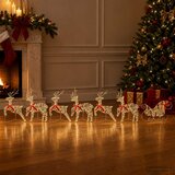  Božićni sob sa sanjkama 7 kom. 140 LED lampica Topla bijela | shoptok.hr