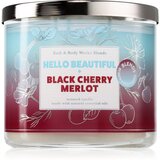 Bath & Body Works Hello Beautiful + Black Cherry Merlot mirisna svijeća 411 g | shoptok.hr