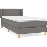  Box spring postelja z vzmetnico temno siva 100x200 cm blago, (20723336) | Shoptok.si