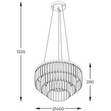 Zuma line P17127-4 - visilica na sajli tifanny 4xE14/40W/230V crna | Eponuda.com