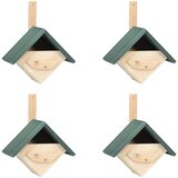 vidaXL Ptičje hišice 4 kosi 24x16x30 cm les jelke | Shoptok.si
