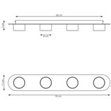 plafonsko svetlo diaz 4xGX53/12W/230V crna/smeđa | Eponuda.com