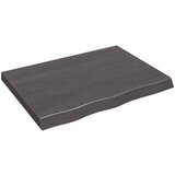 vidaXL Stenska polica temno siva 80x60x6 cm obdelana trdna hrastovina Cene