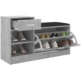 vidaXL klop za čevlje betonsko siva 94,5x31x57 cm iverna plošča | Shoptok.si
