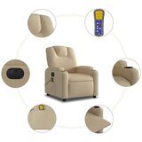vidaXL Električni masažni naslonjač od tkanine krem | shoptok.hr