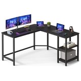 Ugaoni pisaći sto SOLEA, crne boje | Eponuda.com