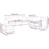  sedežna garnitura 3-delna z vzglavniki svetlo rumeno | Shoptok.si