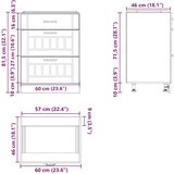 vidaXL Kuhinjska osnovna omarica Lucca bela inženirski les | Shoptok.si