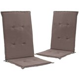  Jastuci za vrtne stolice 2 kom smeđesivi 120x50x3 cm od tkanine | shoptok.hr