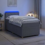  Boxspring krevet s madracem Svjetlosiva 90 x 190 cm Tkanina | shoptok.hr