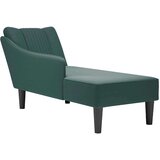 vidaXL Počivaljka od baršun s rukonaslonom tamnozelena | shoptok.hr