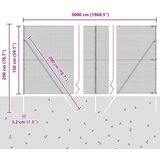 vidaXL Zavarena žičana ograda s 13 stubova Zelena 1.5x50 m Čelik Cijene