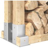  Pomoć za slaganje drva 12 pcs Srebrna 34 x 10 x 15 cm Čelik | shoptok.hr