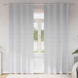 vidaXL Zavese z zavesami 2 pcs Svetlo siva 225 x 140 cm Poliester | Shoptok.si