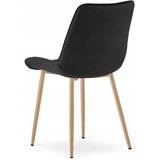  BERA stolica - crni baršun / noge od hrasta x 4 | shoptok.hr