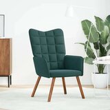 vidaXL Stolica za opuštanje tamnozelena baršunasta | shoptok.hr