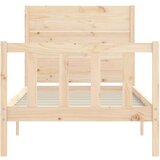  Posteljni okvir z vzglavjem 2FT6 trden les | Shoptok.si