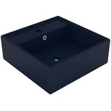  Luksuzni četvrtasti umivaonik mat tamnoplavi 41x41 cm keramički | shoptok.hr