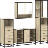 vidaXL 4-dijelni set kupaonskog namještaja boja hrasta sonome drveni | shoptok.hr