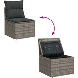 vidaXL 9-dijelni set vrtnih sofa od poliratana s jastucima sivi | shoptok.hr