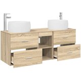  Set namještaja za kupaonicu 3 kom. Hrast sonoma Smeđa 49,5 x 44,5 x 66 cm | Shoptok.si