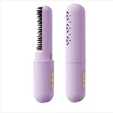 Mini brezžična krtača za ravnanje las z negativnimi ioni, 3 temperature Purple, (5000264878)