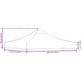 Krov za šator za zabave 3 x 3 m smeđi 270 g/m² | shoptok.hr
