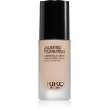 KIKO Milano Unlimited Foundation dolgoobstojni tekoči puder z mat učinkom odtenek 01 Rose 30 ml | Shoptok.si