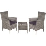  3-dijelni bistro set od poliratana sivi | Eponuda.com