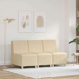  Modularna sofa bez naslona 3 pcs Krema 55 x 74 x 82 cm tkanina | shoptok.hr