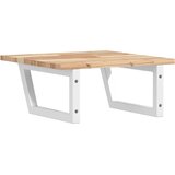  Zidna polica za umivaonik od čelika i masivnog bagremovog drva Smeđa 50 x 50 x 2 cm | shoptok.hr