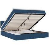  Otomanski krevet s madracem plavi 200x200 cm od tkanine | Eponuda.com