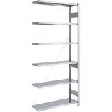 eurokraft pro Sestavljivi regal za velike obremenitve, pocinkan, višina regala 2500 mm, priključni regal, ŠxG 1000 x 400 mm | Shoptok.si