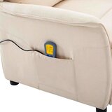  Massagerica s jastukom Krema 93.5 x 67.5 x 101.5 cm tkanina | shoptok.hr