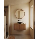 Kave Home Zidno ogledalo s okvirom od masivnog drveta ø 80 cm Polke – | shoptok.hr